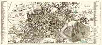 Edinburgh city map, central part, 1908