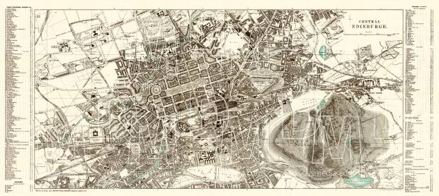 Edinburgh city map, central part, 1908. Use the zooming tool to explore in higher level of detail. Obtain as a quality print or high resolution image