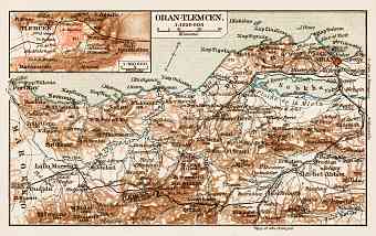 Oran-Tlemcen region map, 1913