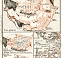 Mount Saint Michael (Mont Saint Michel) and environs map, 1909