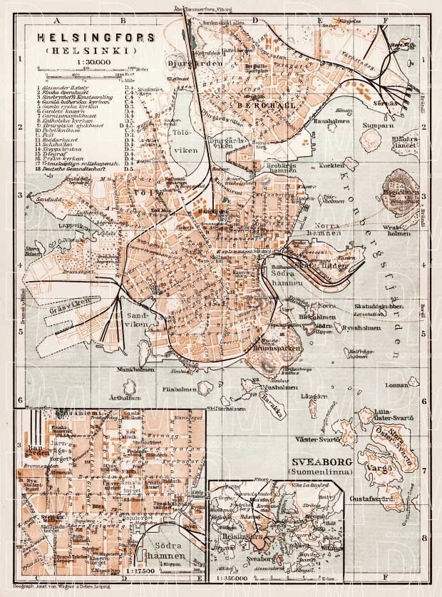 Helsinki (Helsingfors) city map, 1929. Use the zooming tool to explore in higher level of detail. Obtain as a quality print or high resolution image