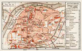 Avignon city map, 1913