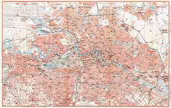 Berlin city map, 1910