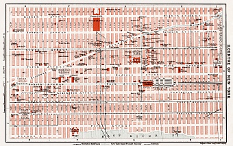 New York Centre Map, 1909