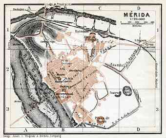 Mérida city map, 1913