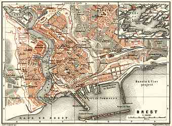 Brest city map, 1913