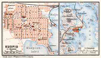 Kuopio city map, 1914