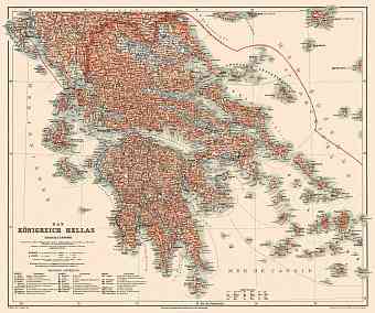 Greece, general map, 1908