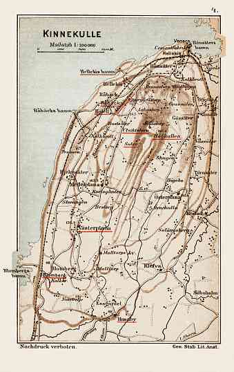 Kinnekulle district map, 1899