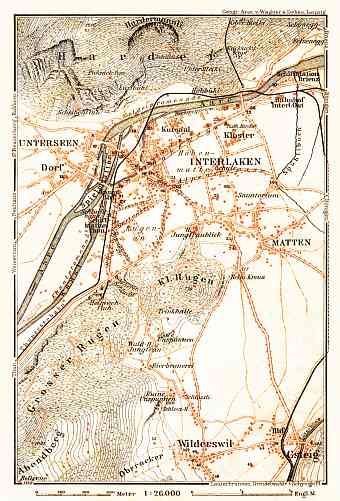 Interlaken and environs map, 1897