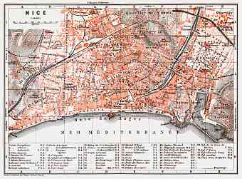 Nice city map, 1913