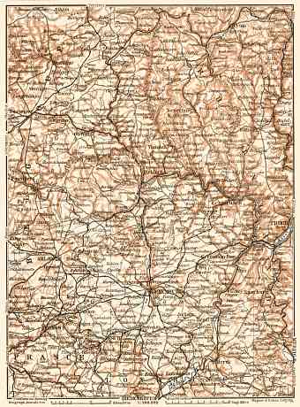 Luxembourg, general map, 1909