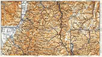 Schwarzwald (the Black Forest). Murg valley map, 1905