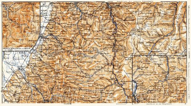 Schwarzwald (the Black Forest). Murg valley map, 1905. Use the zooming tool to explore in higher level of detail. Obtain as a quality print or high resolution image