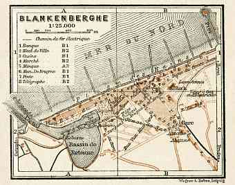 Blankenberge city map, 1909