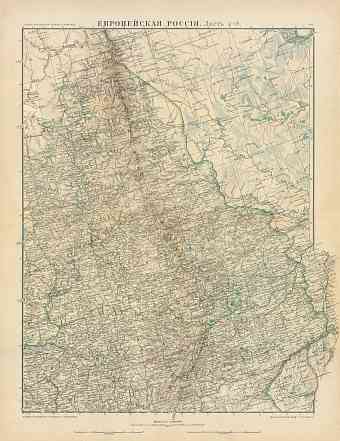 European Russia Map, Plate 8: Middle Urals. 1910