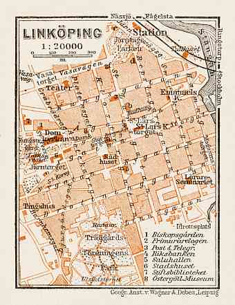 Linköping town plan, 1929
