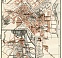 Biskra (بسكرة), city map. Map of the environs of Biskra, 1909.