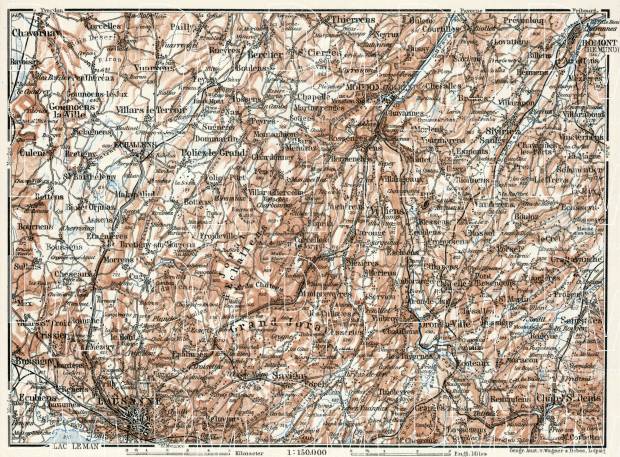 Map of the Northern Vaud, 1909. Use the zooming tool to explore in higher level of detail. Obtain as a quality print or high resolution image