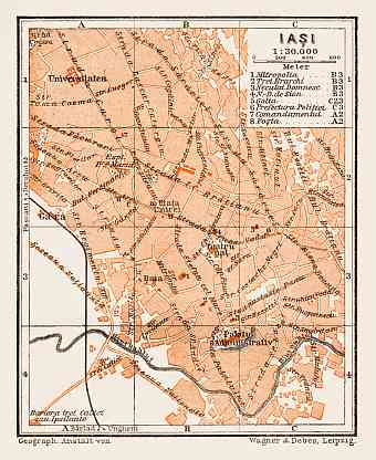 Iaşi town plan, 1914
