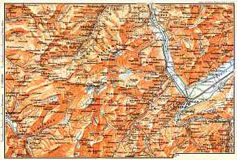 Illiez Valley and Central Dent map, 1897