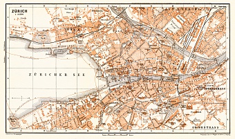 Zürich city map, 1897