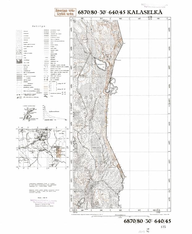 Kalaselga Village Site. Kalaselkä. Topografikartta 521308. Topographic map from 1941. Use the zooming tool to explore in higher level of detail. Obtain as a quality print or high resolution image