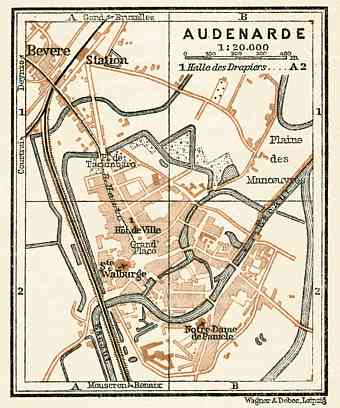 Audenarde city map, 1909