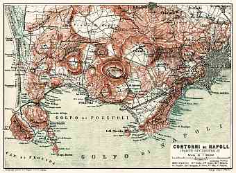 Naples (Napoli) and environs map, 1898