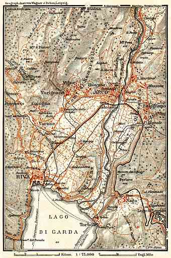 Arco, Riva and their environs map, 1911
