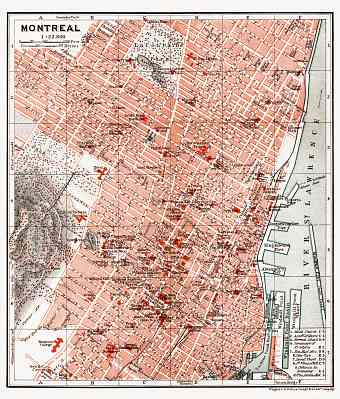 Montreal city map, 1907