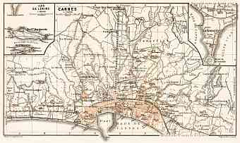 Cannes city map, 1902