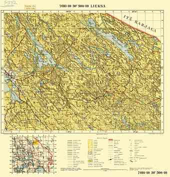 Lieksa. Topografikartta 4332. Topographic map from 1935