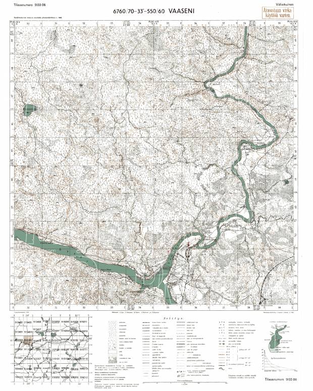 Važiny. Vaaseni. Topografikartta 513306. Topographic map from 1943. Use the zooming tool to explore in higher level of detail. Obtain as a quality print or high resolution image