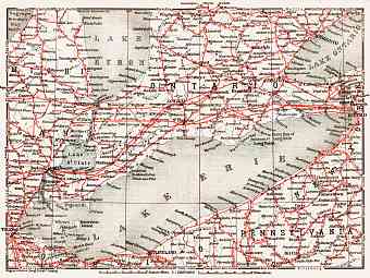 Map of Lake Erie and Environs, from Toronto to Saginaw Bay and Toledo, 1907