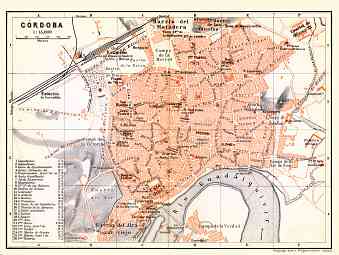 Córdoba city map, 1899