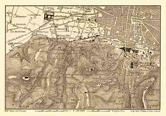 Bologna environs map, 1898