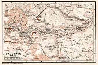 Pavlovsk (Павловскъ) town plan, 1914