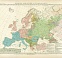 Europe Nation and Language Map, 1905