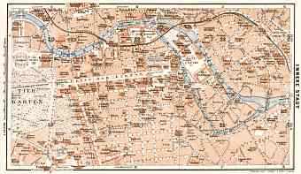 Berlin, city centre map, 1911
