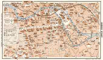 Berlin, city centre map, 1911