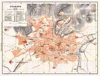Granada city map, 1911
