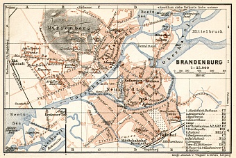 Brandenburg (an der Havel) city map, 1911