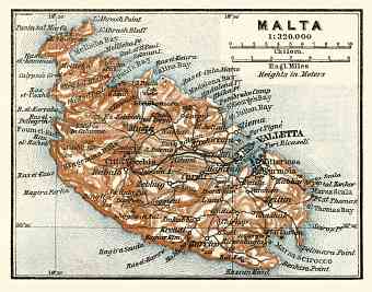 Malta general map, 1929