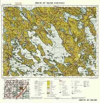 Kerimäki. Topografikartta 4213. Topographic map from 1941