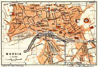 Murcia city map, 1929