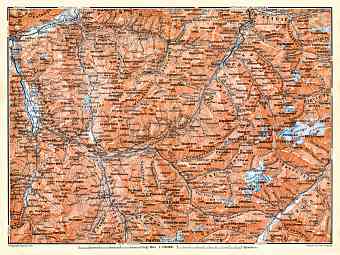 Grison Alps map, 1897