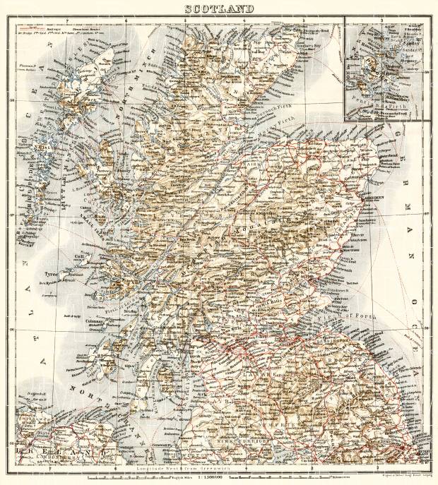 Scotland, general map, 1906. Use the zooming tool to explore in higher level of detail. Obtain as a quality print or high resolution image