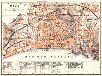 Nice city map, 1900
