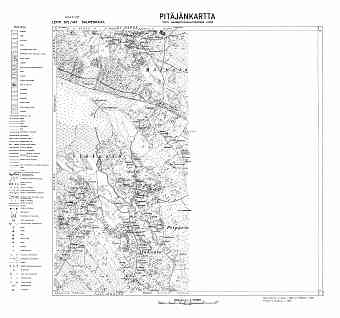 Bulatnaja, River. Salmenkaita. Pitäjänkartta 402405. Parish map from 1938